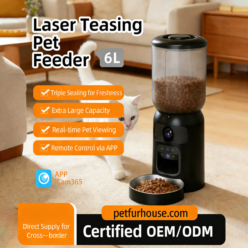 AUTOMATIC TIMED PET FEEDER, REMOTE-CONTROLLED CAT FOOD DISPENSER, LARGE CAPACITY SMART PET FEEDER.