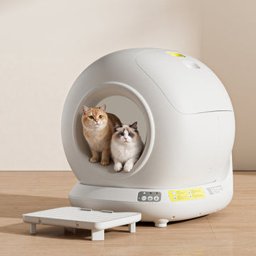 Fully automatic self-cleaning cat litter box, extra-large capacity, splash-proof design, enclosed structure, fully automatic litter scooping, smart cat toilet, pet supplies. Comes with a litter mat to prevent litter leakage.