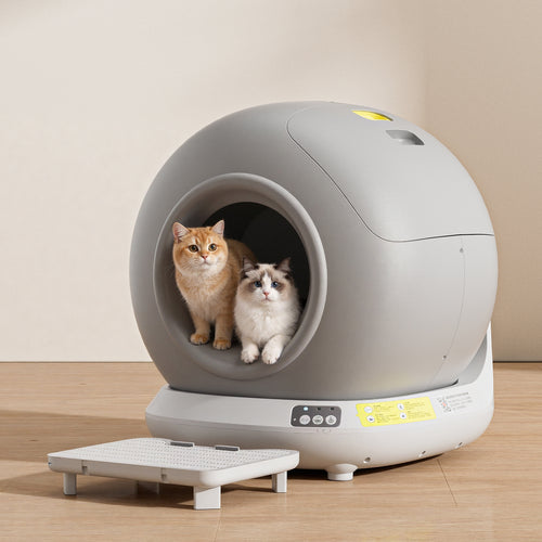 AUTOMATIC SELF-CLEANING CAT LITTER BOX, EXTRA LARGE, SPLASH-PROOF, ENCLOSED DESIGN, FULLY AUTOMATIC SCOOPING, SMART CAT TOILET, PET SUPPLIES.